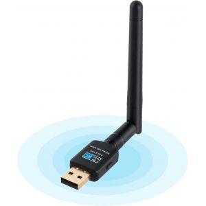 SUBZONAL-Adaptateur USB WiFi, 600Mbps, Adaptateur WiFi Double Bande 2.4G/150Mbps + 5G/433Mbps) 802.11 N/g/b/a/AC avec WPS Secure Tech pour Windows 10/8.1/8/7/XP/Vista Mac OS - Neuf