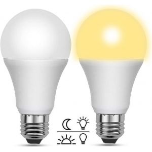 Ampoule Led Capteur Crépusculaire E27 12w 1200lm Blanc Chaud 3000k, 230v 160 Degrés, Équivalent À 100w, Ampoule Led Détecteur De Lumière E27 Pour Entrée Jardin Extérieur, Lot De 2 - Neuf