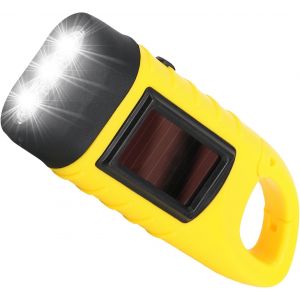 Sjzg-Lampe Torche Solaire, Lampe De Poche Led D'urgence Avec Mousqueton, Lampe Dynamo Manivelle Portable Pour Plein Air Camping Pannes De Courant Cyclisme &Eacute;quipement D'urgence - Neuf