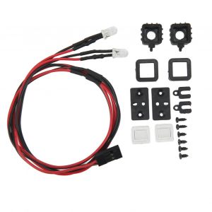 Projecteurs Led Rc, Lumiere Blanche Haute Simulation, Phares De Voiture Rc Avec 2 Bases En Plastique Pour Voitures Rc Quadrate 1/10, 1/12, 1/18 Et 1/24 - Neuf