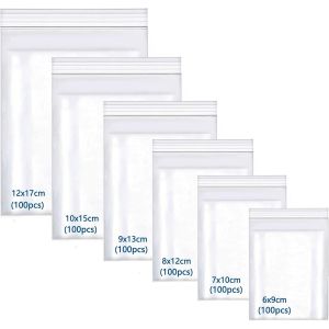 600pcs Sachet Plastique Transparent Refermables Pochon Petit Emballage Sac Plastique Sacs En Plastique Fort Et Robuste Adaptés Au Stockage Hermétique De Petits Objets100mµ - Neuf