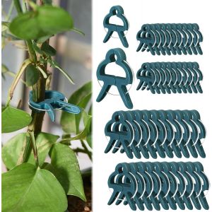 SEPT-40 Pièces Attache Tomates Reutilisable,Clips de Support pour Plantes,Applicable à Jardins Intérieurs ou Extérieurs,Treillis,Treillis à Raisins Attache Plante Grimpante(Deux Tailles) - Neuf
