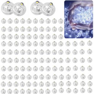 100 Pcs Led Ballons Lampes,Led Balloon Lumière Rond Led Balloon Lumière Pour Ballons De Fête Pour Mariage Anniversaire Halloween Décoration De Fête De Noël (Blanc) - Neuf