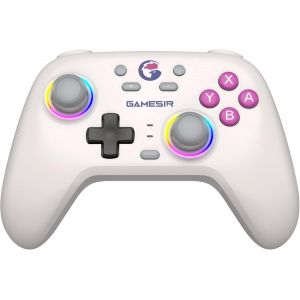 Nova Wireless Switch Pro Controller Pour Switch/Lite/Oled, Manettes De Jeu À Effet Hall, Led Rgb, Rechargeable 1200mah, Turbo, Programmable, Contrôle De Mouvement, Fonction De Réveil (Blanc) - Neuf