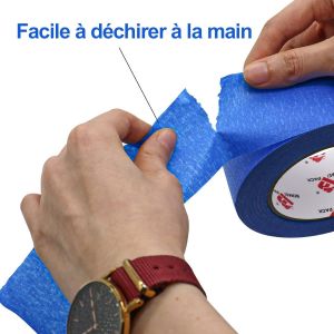 MEVRONISSHOP-2 rouleaux Ruban de Masquage Peinture 50mm x 50m - Bleu Ruban Adh&eacute;sif d&eacute;coratif Ruban de peinture &agrave; usage g&eacute;n&eacute;ral - Neuf