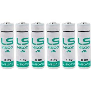 KALANKA-- Pile LS14500 3,6 V Lithium 2600mAh Li-SoCl2 AA Pack de 6 - Neuf