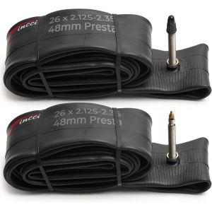 Chambre A Air 26 Pouces-Paire Chambres &Agrave; Air Vtt 26 Pouces De Valve Schrader Presta 48 Mm Pour Route Slick Bici,Bicyclette,Electricity V&eacute;lo-Un Paquet De 2 Accessoire Vtt.[O461] - Neuf