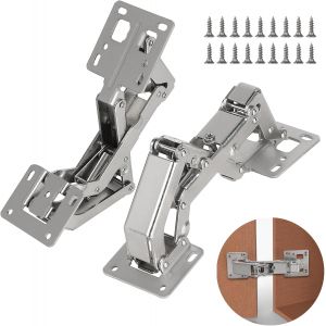 2 x Charniere Gond Porte Placard 175&deg; avec Amortisseur Hydraulique, Soft Close Charni&egrave;re de Meubles &agrave; 18 Vis avec Amortisseur Hydraulique - Neuf