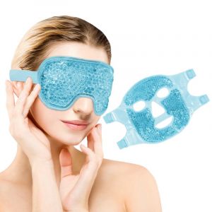Masque rafraîchissant pour les yeux à base de glace pour réduire les poches, les cernes et les sinus. - Neuf