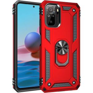 Kal-Coque Pour Xiaomi Redmi Note 10 4g/Note 10s, + Verre Trempé, Etui Housse De Protection Antichoc Durable Résistante 2 En 1 Hybride Pc Tpu Étui Téléphone Pour Xiaomi Redmi Note 10s,Rouge - Neuf