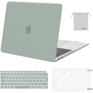 Coque Compatible Avec Macbook Air 13 Pouces M1 Compatible 2021-2018 A2337 A2179 A1932, Coque Rigide&Housse Clavier&Film D'Écran&Sac De Rangement Pour Macbook Air 13,3 Pouces,Vert Antique - Neuf