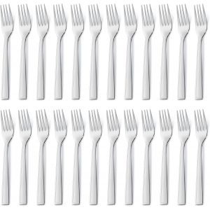 Kalanka-Hunnycook Fourchettes De Table 24 Pi&egrave;ces, Set De Fourchettes En Acier Inoxydable, Fourchettes De Couverts Convient Pour La Maison Restaurant En Plein Airr&eacute;sistant Au Lave-Vaisselle - Neuf