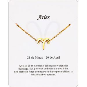 Kal-Collier Signe Du Zodiaque En Acier Inoxydable Belle Carte Signification Signe Du Zodiaque Pendentif Horoscope Pour Femme Ou Homme Cadeau Anniversaire - Neuf