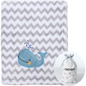 Sjzg-Couverture B&eacute;b&eacute; Mignonne, Confortable, Moelleuse Et Chaude Pour Les Filles, Les Gar&ccedil;ons, Les Tout-Petits, Lit De B&eacute;b&eacute;, Poussette, Douche, Cadeau Nouveau-N&eacute;, 75 X 100 Cm, Baleine - Neuf