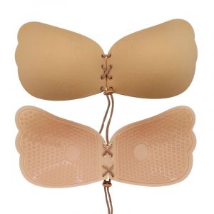 Soutien-Gorge Adhésif Sans Bretelles, Dos Nu, Invisible, En Silicone, Push-Up, Pour Femme, Lot De 2 (D) - Neuf