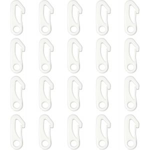 Mevronisshop-20pcs Clip De Fixation Du Mât, Crochets Pour Drapeau, Kit De Mât De Drapeau Pour Vêtements, Jardin, Extérieur, Camping, Voile, Trousseau De Clés(Blanc) - Neuf