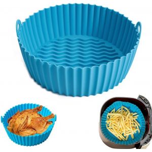 Blau Air Fryer Accessoires, Air Fryer Silicone Pot, Air Fryer Silicone Pot, Air Fryer Silicone Panier Réutilisables En Silicone Panier De La Friteuse De L'air En Silicone Panier - Neuf