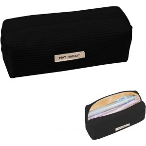 MAA-Deepton Trousse Tissu Cordon, Trousse Adolescent école, Trousse Stylo, Grande capacité de Stockage Trousse Stylo, Adolescent pour Trousse de Toilette (Noir) - Neuf