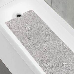 TIANYI-Tapis de douche antidérapant lavable 100 x 40 cm, anti-moisissure, séchage rapide, massage loofa, doux et confortable, tapis de douche avec drainage, tapis de bain en PVC luffa pour les zones - Neuf