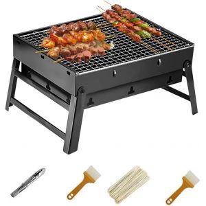 Ulteronixshop-Barbecue portable d'ext&eacute;rieur pliable en acier inoxydable fum&eacute; pour pique-nique, jardin, terrasse, camping, randonn&eacute;e - Neuf