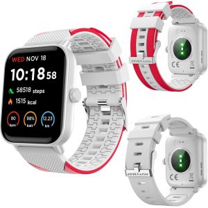 Checarzhn--No1-Montre De Fitness Tracker Pour Homme Et Femme Avec Fonction Téléphonique [2 Bracelets De Montres] Alexa Intégrée Montre De Sport Hd 1,8"" Avec Moniteur De Sommeil, Podomètre, Ip68, Étanche, P - Neuf