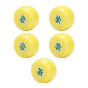 5 Pcs Mahjong Dice Set Caractères Chinois Nord Sud-Est Ouest Pour Jeux Enseignement Chinois Apprentissage Jaune - Neuf