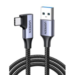 Câble Usb 3.0 Vers Usb C Coudé Charge Rapide Et Data Sync 5gbps Compatible Avec Iphone 16 Plus Pro Max 15 Galaxy S24 Plus Ultra S23 S22 A55 A35 A15 Redmi Note 13 Pro 12 P60 Manette Ps5 (2m) - Neuf