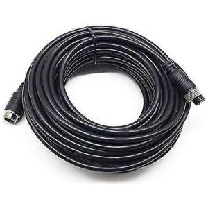 20M 66FT 4 Broches de l'Aviation C&acirc;ble d'Extension pour fil CCTV Cam&eacute;ra de recul Compatible avec la Remorque du Camion Le Bus, Motorhome - Neuf