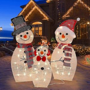 &Eacute;clair&eacute; LED Bonhomme de neige pour l'Ext&eacute;rieur, D&eacute;cor de No&euml;l, Acrylique Durable Cour D&eacute;coration - Neuf