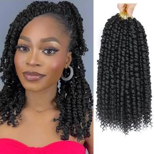 Lot De 8 Mèches Synthétiques Pré-Bouclées Passion Twist De 35,5 Cm, Pour Femmes Noires - Neuf