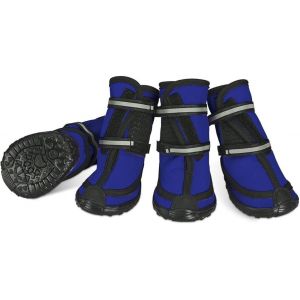 Bottes De Protection Pour Chien Ensemble Imperméable, Chaussures Chien Antidérapantes Avec Boucle Adhésive Sangles Réfléchissantes Chaussures Chiens Chaudes Résistantes Pour Les Chiens Bleu M - Neuf