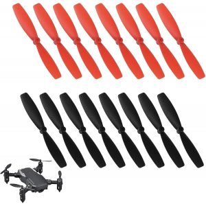 Sansh-Lot De 16 Hélices De Rechange Pour Drone Rc, Hélices D'avion Rc, Accessoires De Pales D'hélice, Hélices En Plastique, Pour Tous Les Types De Drones (Noir, Rouge)-Trahoo - Neuf