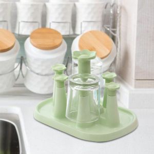 Hjlian Support De Rangement En Plastique Pour Six Tasses (Vert) - Neuf