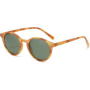Lunettes de Soleil Polarisées Ronde-Rétro Vintage Teintée Lunettes Mode Classique pour hommes Femmes Protection UV - Neuf