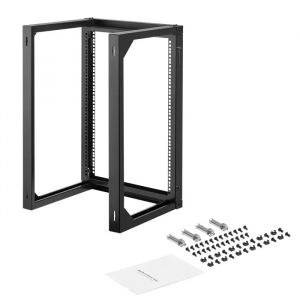 Rack Mural 15U pour Serveur-Duoku-Cadre Ouvert-Profondeur de 455 mm-Capacit&eacute; de 68 kg-Ouverture &agrave; 180&deg; - Neuf