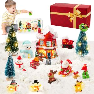 D&eacute;corations De No&euml;l, Kit De Bricolage De Terrarium De No&euml;l Avec Lumi&egrave;res Color&eacute;es, Kit D'artisanat Scientifique Pour Enfants, Cadeau Pour Filles De 3 &Agrave; 12 Ans, D&eacute;coration De Chambre - Neuf