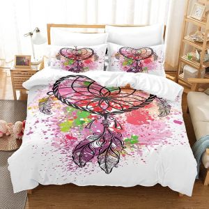 Housse De Couette Ensemble De Literie Th&iquest;&iquest;Me Dreamcatcher Housse De Couette, Respirantes, Infroissables Et Faciles &iquest;&iquest; Nettoyer % Polyester Microfibre (D - Neuf