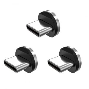 KALANKA-Connecteur magn&eacute;tique, lot de 3 connecteurs magn&eacute;tiques de type C/USB C, pour c&acirc;ble de charge magn&eacute;tique, sans c&acirc;ble. (lot de 3 USB C) - Neuf