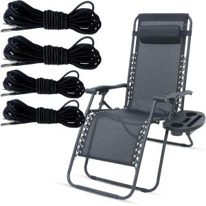 Ulteronixshop-4 Pi&egrave;ces Remplacement Corde &Eacute;lastique Universelle, Corde Remplacement &Eacute;lastique Pour Transat, Corde Remplacement Chaise Longue Pour Pliante Et Inclinable Chaise, Chaise Longue(2x2.2m+2x - Neuf