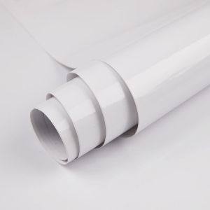 ERYI-Papier Adhesif Pour Meuble Blanc Glossy, Rouleau Film Autocollant Meuble Décoratif 44×500Cm, Vinyle Adhesif Blanc Imperméable Pour Cuisine Comptoirs, Chambre Table Mur - Neuf