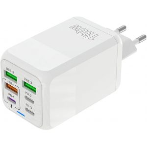 Letnerny-Chargeur Usb C, 150w 6 Ports Usb C Pr De Charge Rapide, Chargeur À 6 Ports (Port 3pd Type C + Port Usb A 3qc), Compatible Avec Iphone 11/12/13/14/15 Series/Xs/Xr/8/Ipad - Neuf