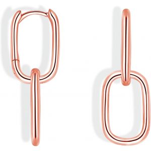 Kal-Boucles D'oreilles Créoles En Argent Sterling 925 Avec Pendentif, Boucles D'oreilles Créoles Pour Femme, Double Cercle Géométrique, Huggie Petit Sommeil, Créoles Triangulaires Ovales, - Neuf