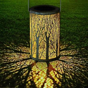 Lanterne Solaire Led,Lanterne Suspendue En Forme D'arbre,Lampe Led,Silhouette Marocaine,Lampes Solaires,Étanche - Neuf