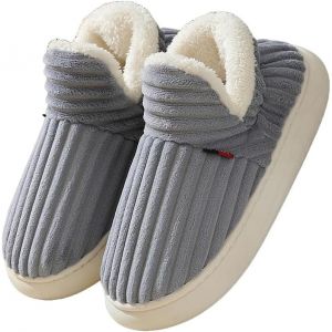 Kalanka-Chaussons Femme Pantoufles Homme Chaud Confortable Mousses À Mémoire Mules Automne Hiver Antidérapantes Légères Et Respirantes L'intérieur Et L'extérieur - Neuf