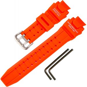 Kal-Bracelet De Montre De Rechange En Résine Pour Casio Pour G-Shock Ga-1000 Ga-1100 Gw-A1000 Gw-A1100 Gw-4000 G-1400 Bracelet De Sport Étanche Noir - Neuf