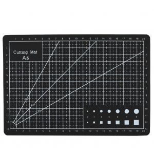 Tapis de decoupe auto-cicatrisant en PVC, grille A5, papier, cuir, tissu (noir) - Neuf