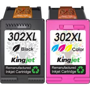 302XL Cartouches d'encre pour HP 302 XL 302XL Compatible avec HP Deskjet 3630 3636 3639 2130 1110 Envy 4520 4525 4524 4527 Officejet 3831 4650 4658 3833 (1 Noir,1 Couleur) - Neuf