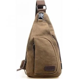 Sac à Dos en Toile pour Homme - Marron - Modèle 3860 - Porté Dos - Neuf