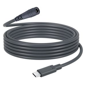 KAL-C&acirc;ble D'Alimentation Usb-C Vers Dc 3M/9.84Ft Gris Usb-C M&acirc;le Vers Dc 5.5Mm X 2.1Mm Femelle Rallonge C&acirc;ble D'Alimentation Pour Starlink Mini, Routeur,Appareil Photo,Etc - Neuf