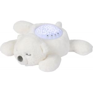 Veilleuse Led Koala Bear, Projecteur De Ciel &Eacute;toil&eacute;, 3 Couleurs Led, 5 Sons Et Chansons, Peluche/Polyester, 26 Cm, Blanc - Neuf
